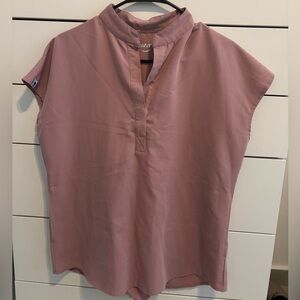 Gravity Fedora Scrubs Set Old Rose Small Top & Pants